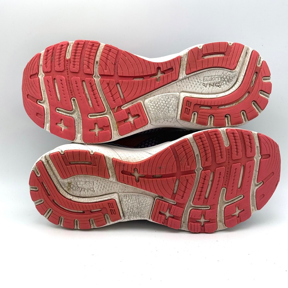 Brooks Adrenaline‎ GTS 22 Running Shoes Womens 9 Navy Purple Pink Athletic Snkr - Picture 3 of 13